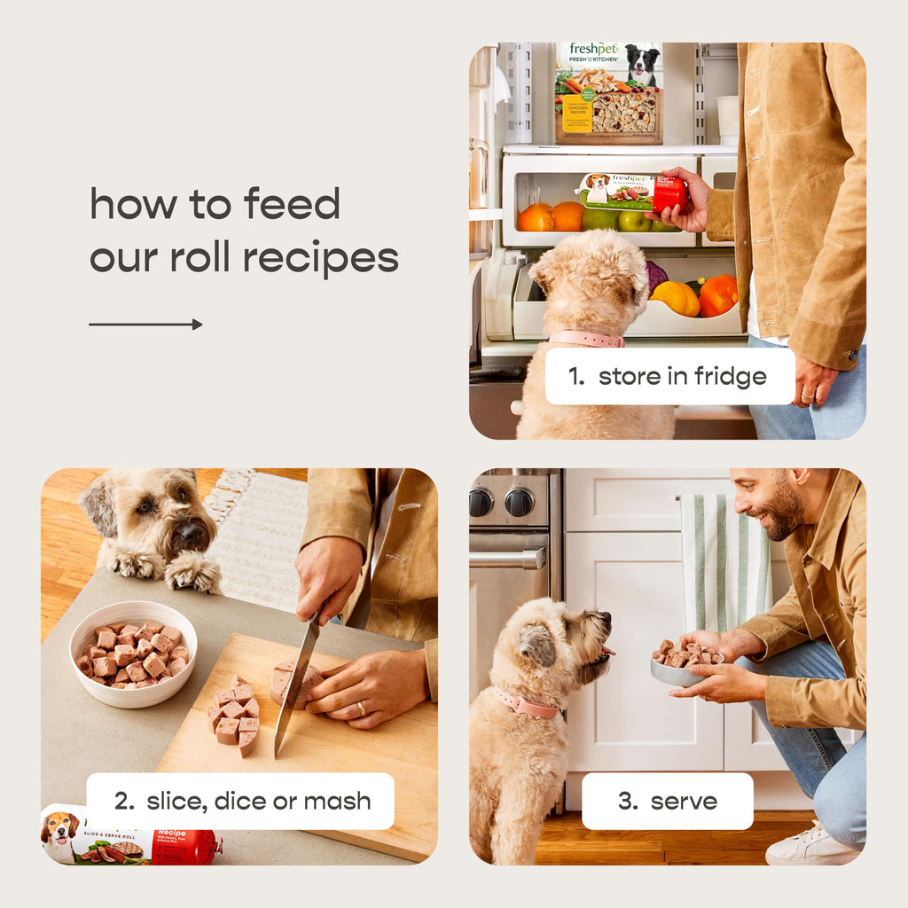 Freshpet Healthy & Natural Dog Food, Fresh Beef Roll, 6lb