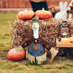 HALSHI Scarecrow Porch Goose Outfits for 23 Inch Lawn Statue, Costume for Plastic/Cement Goose Statue, Seasonal Fall Sculpture Clothes for Garden Yard Patio Party Decoration