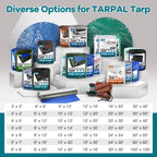 TARPAL Tarps 8x10 Feet Heavy Duty 12mil Tarp Waterproof Striped tarp Multipurpose Protective Cover Weather Proof,UV,Rip and Tear Proof（Green/White）
