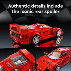 LEGO Speed Champions Ferrari F40 Supercar, Toy Car Model Building Set with Driver Minifigure, Collectible Ferrari Toy for Kids Ages 9 and Up, 76934