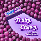 HI-CHEW Grape Sticks, 15-Pack, Unique Fun Soft & Chewy Taffy Candy, 1.76oz Each - Made with Immensely Juicy Fruity Flavors, Halloween Candy