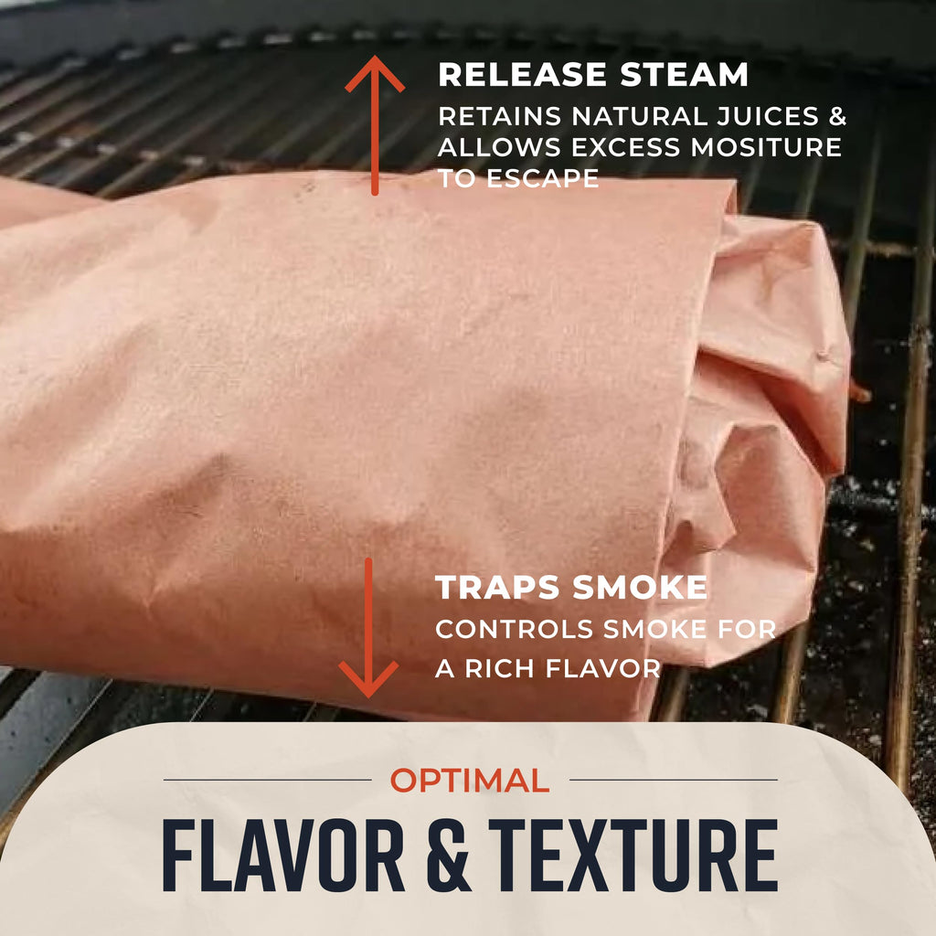 Bryco Goods Pink Butcher Paper Roll with Dispenser Box, 18" x 175' (2100”) Food-Grade Peach Butcher Paper for Smoker, BBQ, Grilling, Smoking Meat - USA Made - Unbleached, Uncoated and Unwaxed