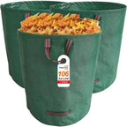 RISETEX 3-Pack 106 Gallon Standable Reusable Leaf Bags with Handles