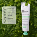 Boka Fluoride Free Toothpaste, Nano Hydroxyapatite Toothpaste, Appropriate for Sensitive Teeth - for Adult Oral Care - Ela Mint Flavor, 1.3 Fl Oz 2Pk US Manufactured
