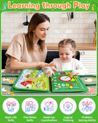 Gojmzo Busy Board Montessori Toys for Toddler Year Old Boy Girl Birthday Gifts, Busy Book Sensory Toys for Toddlers, Learning Educational Toddler Travel Activities