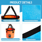 Tessco for you 3 Pcs 5 Gallon Collapsible Bucket with Handle,Orange