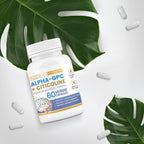 Maximize Within Alpha GPC + Citicoline 60 Ct, 1600mg Concentrated Formula- 99%+Highly Purified & Bioavailable Nootropic-Cognitive Enhancer, Supports Memory, Brain Function, Boosts Focus, Mood & Energy