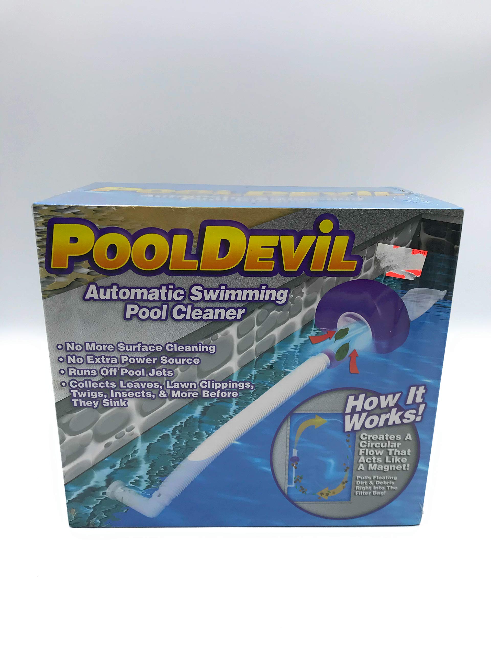 Pooldevil Pro Automatic Pool Surface Dirt and Leaf Skimmer Cleaner 100039