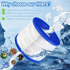 SLSM Screw-in Hot Tub Filter Cartridges Replacement for All RELXTIME, ALEKO, Wejoy, Aquaspa Spa,Clever Spa Filter,Threaded Filter for Inflatable Hot Tubs & Massage Pools (12 Pack)
