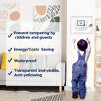 6 PCS Large Thermostat Lock Box Cover with Key, Clear Thermostat Cover with Lock Compatible with Home Thermostat On Wall, AC Lock Box Cover with Key Fits Thermostats 5" H x 6" W or Smaller