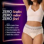Always Discreet Boutique Incontinence and Postpartum Underwear for Women, Maximum Protection, Large, Rosy, 18 Count