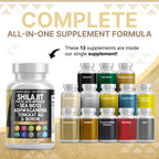 Clean Nutraceuticals Shilajit Supplement for Men with Sea Moss, Tongkat Ali, Ashwagandha, Boron, Zinc, CoQ10, PQQ - Fulvic Acid Capsules - Energy Support - 90 Count - Resin, Gummy & Powder Alternative