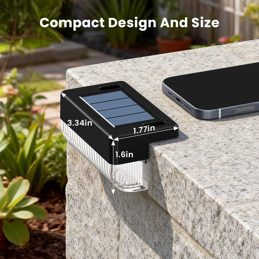 COOZAMING Solar Deck Lights Outdoor 24 Packs, Solar Powered LED Step Lights Waterproof Outdoor for Deck, Step, Fence, Wall, Patio, Yard, Pool, Pathway and Stairs (Warm White)