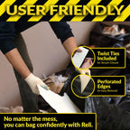 Reli. Contractor Garbage Bags 55 Gallon | 20 Trash Bags | Heavy Duty | Black Contractor