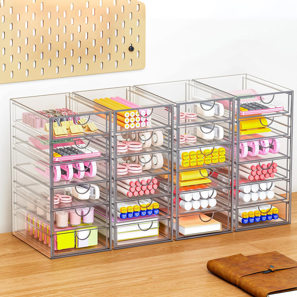 YFXCVSL Acrylic Makeup Organizer with 19 Drawers,Storage Drawer Organizer