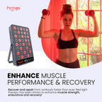 Hooga Red Light Therapy, 660nm 850nm Near Infrared Light Therapy with Timer, Built in Stand, Clinical Grade High Power Output for Skin Health, Pain Relief, Muscle Recovery, Performance. HG200