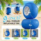 Beach Wagon with Big Wheels for Sand,400L Double Decker Wagon with Extender