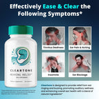 Cleartone Tinnitus Relief for Ringing Ears Capsules, Cleartone Ear Pills Supplement, Clear Tone Tinnitus Treatment, Calming Ear Ringing Relief - Maximum Strength, Cleartone Reviews (60 Capsules)