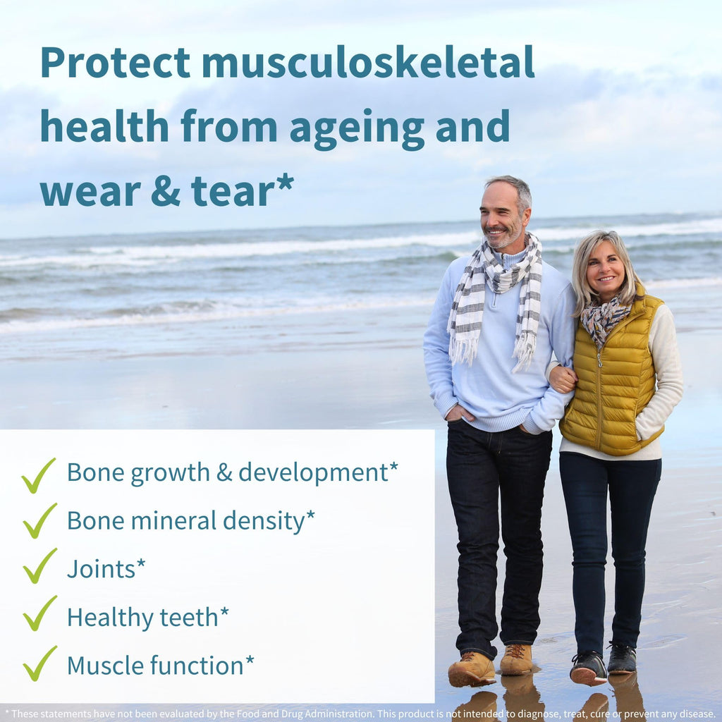 Igennus Algae Calcium & Magnesium Supplement, Plant Based, High Absorption, K2 & D3, Vegan, Non-GMO Red Algae Mineral Complex for Bone & Teeth Support, for Women and Men, with Boron, 60 Tablets