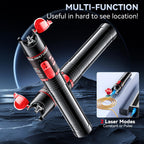 Visual Fault Locator 30KM - Rechargeable VFL Fiber Optic Tester Kit Include Single Mode 9/125um FC Male to LC Female Adapter, Fiber Optic Lights for Network Cable