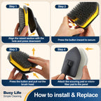 Yocada Tub Tile Scrubber Brush 2 in 1 Cleaning Brush Telescopic Pole Stiff Edge Bristles 4*Scouring Pads for Bathroom Shower Floor Corner Cleaning Non Scratch 58.2"