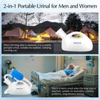 Portable Urinals for Men, OOCOME Men Urinal Bottle Spill Proof Reusable Male Pee Bottle Camping Toilet Thicken Men's Potty 2000 ml 47.2" Long Tube with Lid