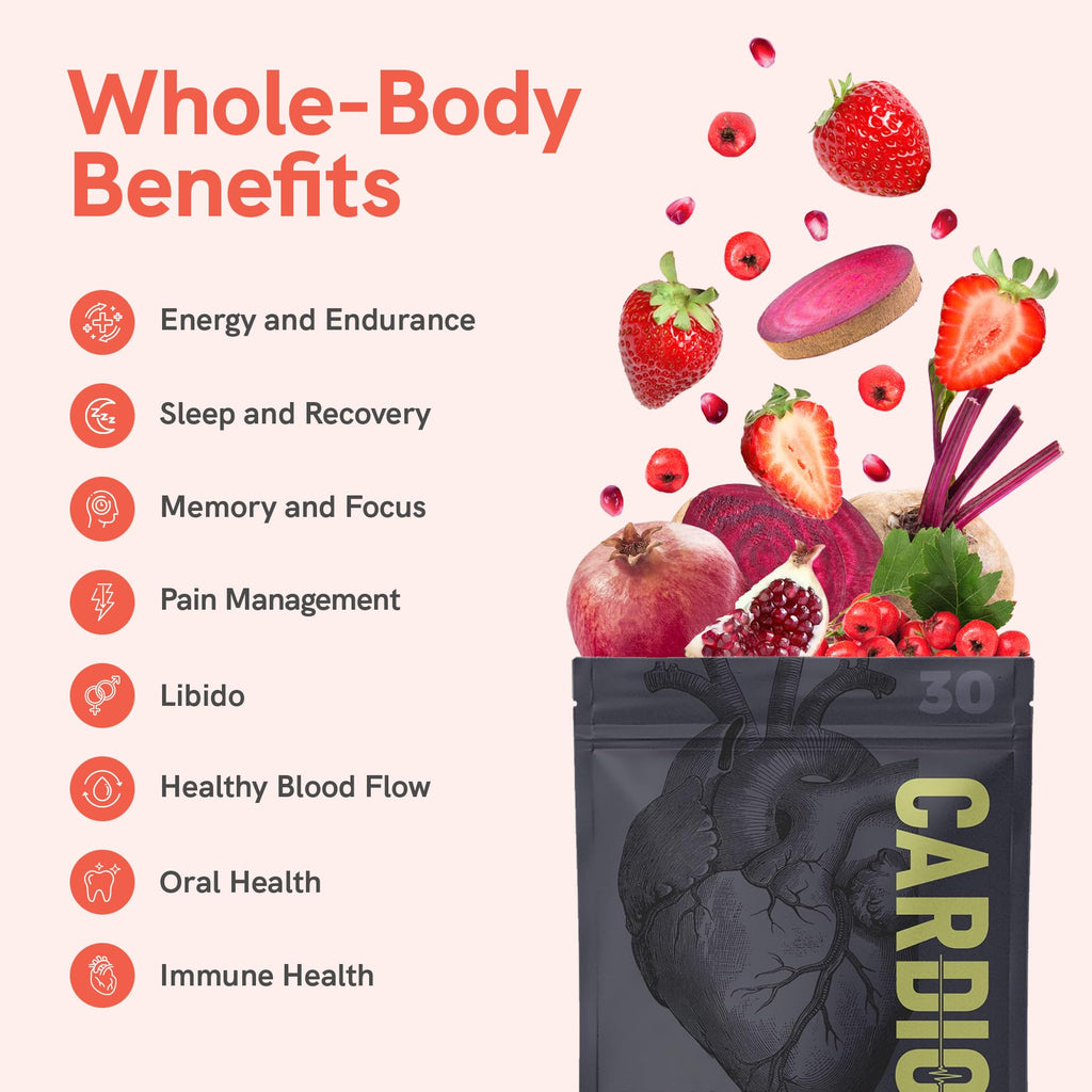 Cardio Miracle Nitric Oxide Supplement 30 Servings - Beet Root Powder with L-Arginine to Support Circulation, Blood Flow, Energy, Endurance, Stamina & Heart Health for Men and Women
