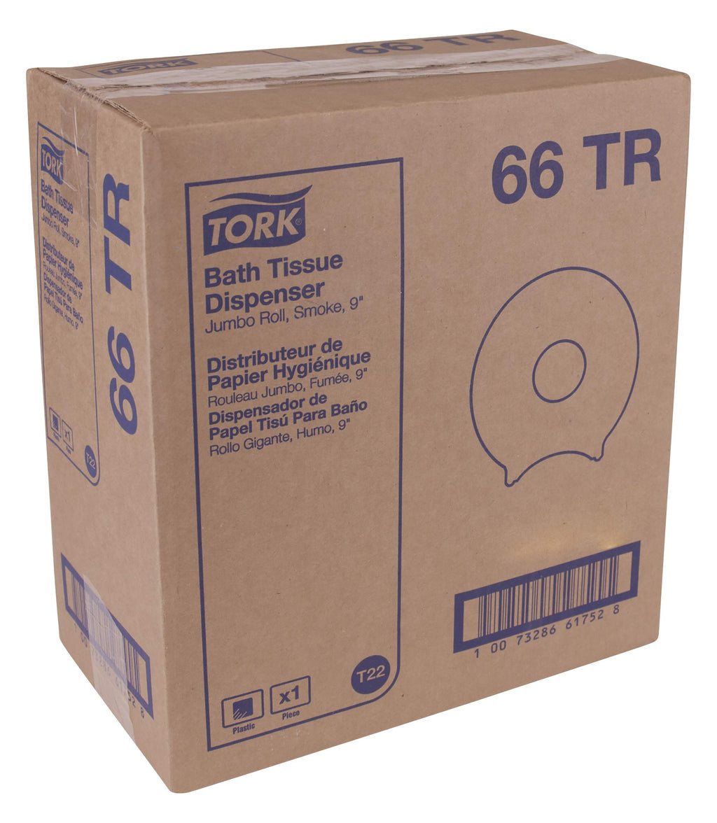 Tork Jumbo Toilet Paper Roll Dispenser Smoke T22, High Capacity, 66TR