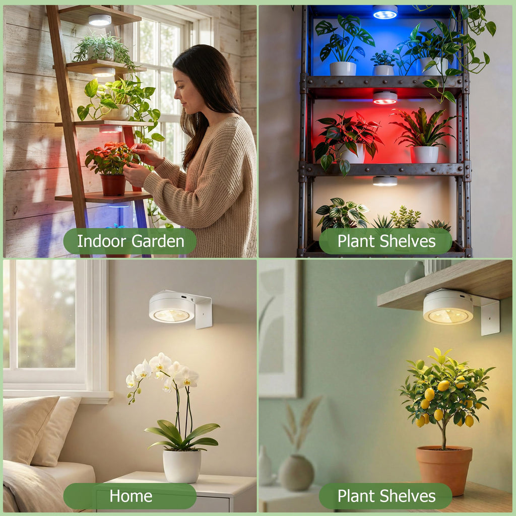 Rechargeable Battery Grow Light, Full Spectrum Indoor Cordless Plant Light