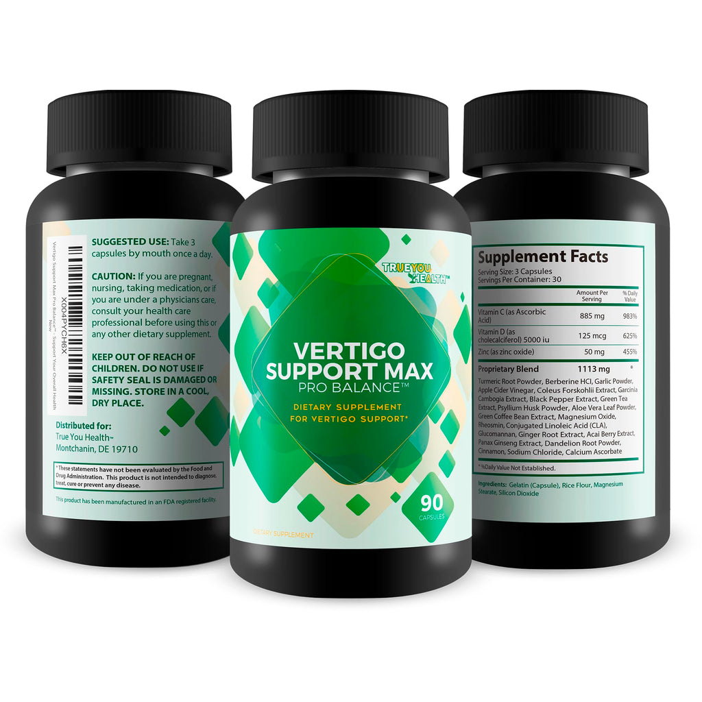 Vertigo Support Max Pro Balance - Dizziness & Vertigo Dietary Supplement for Natural Dizziness & Vertigo Support - Anti Dizziness Pills to Balance Your Body & Support Your Overall Health