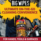 BIG WIPES Heavy Duty Industrial Hand Cleaning Wipes, Textured Scrubbing Degreaser Wipes for Mechanics and Tool Cleaner – 80 Count Canister (1 Pack)