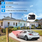 Solar Driveway Alarm Wireless Outside 1800ft Range, Outdoor Motion Sensor & Detector Driveway Alert System with Rechargeable Battery/Weatherproof/Mute Mode(1&4-Brown)