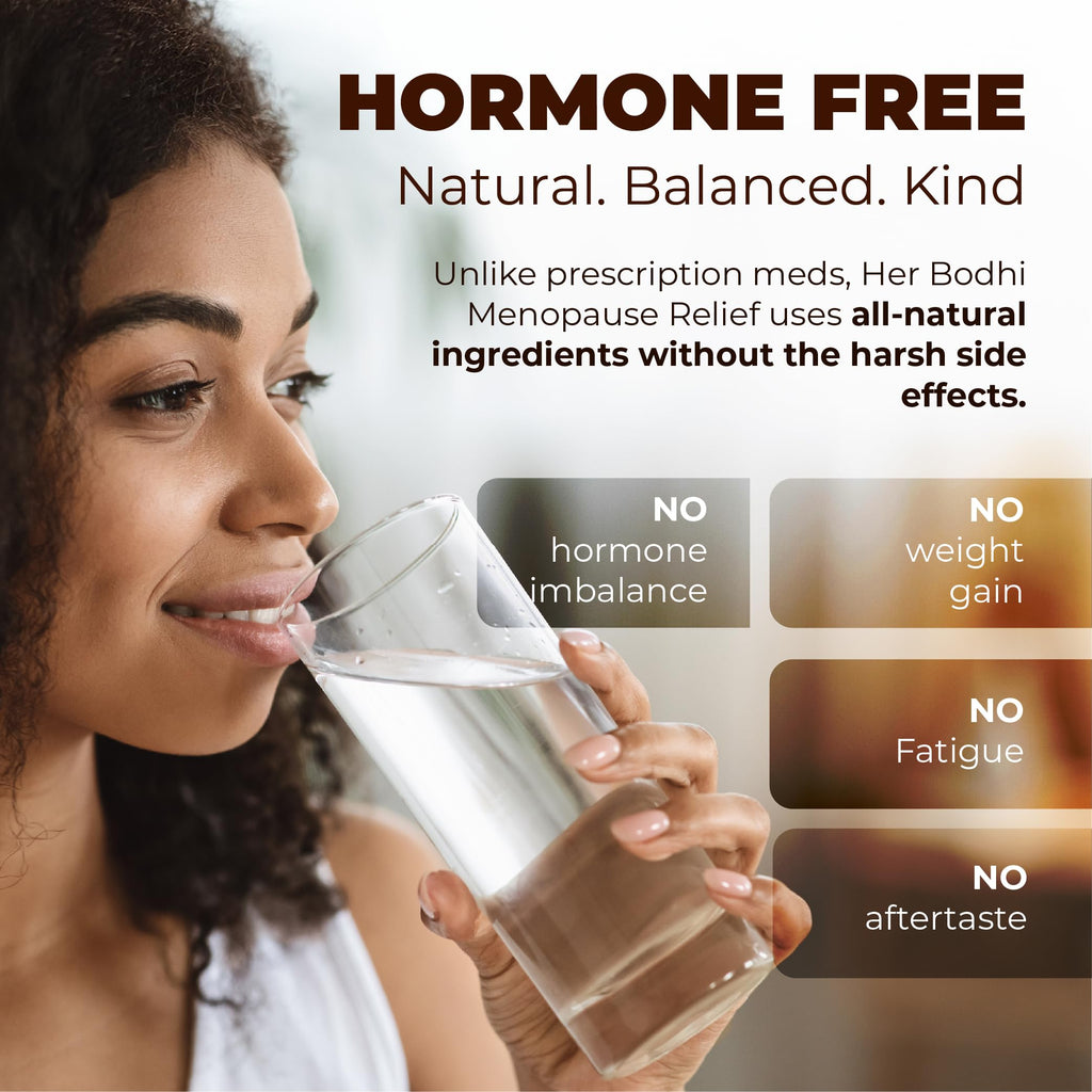 Her Bodhi Meno- Menopause Hormonal Balance for Women, Estrogen Soy Isoflavones Menopause Supplement for Women, Holy Basil, Ashwagandha, Black Cohosh Hot Flashes Menopause Relief (60 Capsules)