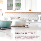 HOPE'S Countertop Restoration Polish, Streak-Free Kitchen Counter Cleaner, No Buildup on Countertops, Quartz, Marble, Corian, Composite, and Granite Polish, 8 Fl Oz, Pack of 4