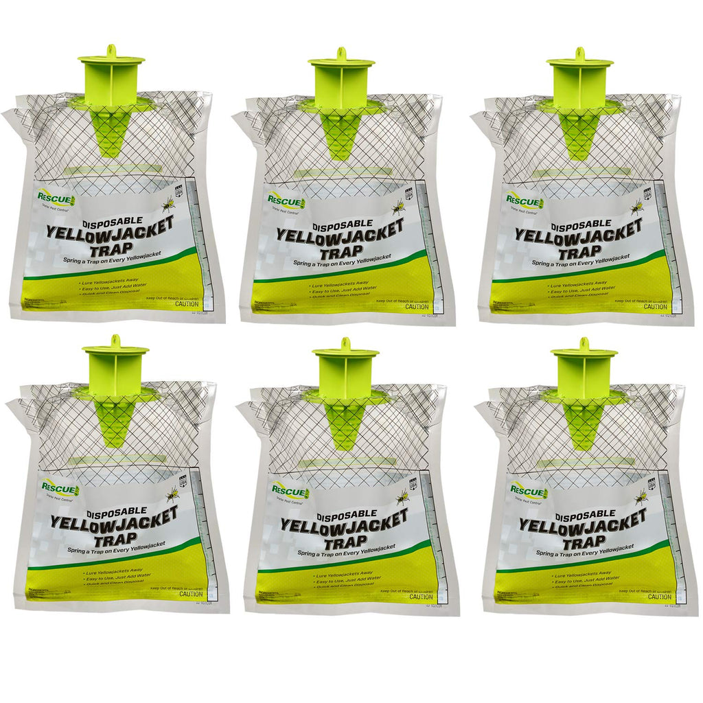 RESCUE! Disposable Summer Yellowjacket Trap - Mountain & Pacific Formula - 6 Traps