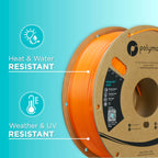 Polymaker ASA Filament 1.75mm Orange, 1kg ASA 3D Printing Filament, Heat & Weather Resistant - ASA 3D Printer Filament Perfect for Printing Outdoor Functional Parts