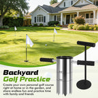 Somivrusa Portable Golf Hole Cutter 4" & 6" Golf Cup Digger, USGA-Standard Detachable Handle Stainless Steel Hole Digger for Backyard, Garden & Outdoor Golf Putting