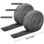 60FT(1.3 LB) Steel Wool Roll, Coarse Wire Fabric for Pest Control, Hardware Gap Blocker & Animal Proofing in Home & Garden (DIY Kit)