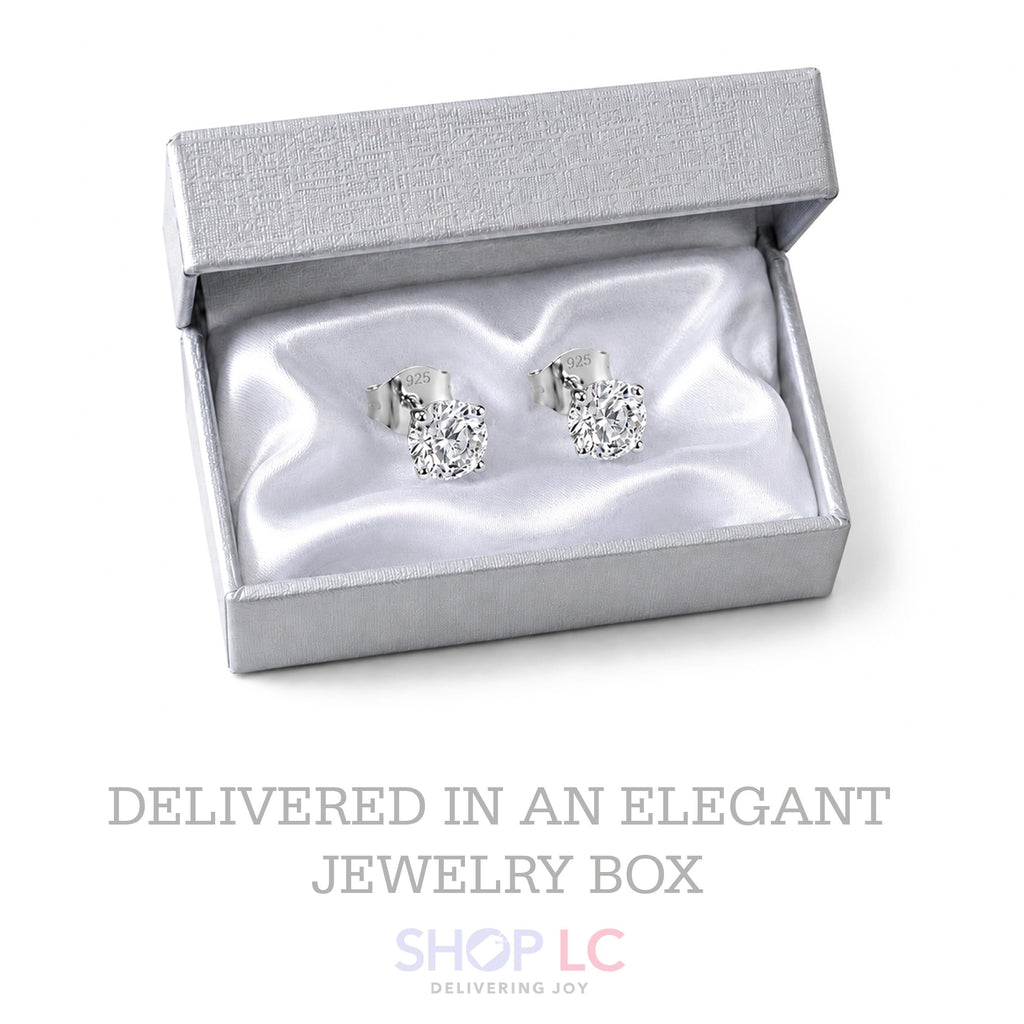 Shop LC 0.5 Carat Lab Grown Diamond Stud Earrings Silver Platinum Plated