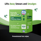 HandyClean Pre-Moistened Lens Cleaning Wipes, Eyeglass Wipes, Screen Wipes, 200 ct of 6 x 5 inches Individually Packed Lens Cleaner Wipes