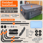 Byers Choice Hot Tub Cover Lifter - 96" to 72" Pivot Top Mount Spa Cover Lift - Adjustable Hot Tub Cover Lift - Fits Most Spa Hot Tubs - Collapsible Spa Cover Lifter - Reinforced Brackets Lift