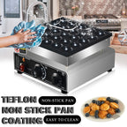 110V US Commercial 25PCS Mini Pancake Maker,950W Mini Dutch Pancake Maker,Non-stick,Dutch Poffertjes Grill,Stainless Steel,Breakfast,Snacks,Desserts.