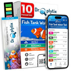 DROPLYTIX Digital Aquarium Water Test Kit, App-Enabled 10-in-1 Freshwater & Saltwater Aquarium Test Strips for Fish Tanks, Shrimp, Reef Test Strips, pH, Ammonia, Nitrate, Nitrite, GH, KH, Chlorine