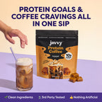 Javvy Protein Coffee for Cold Brew & Iced Coffee, Caramel Latte