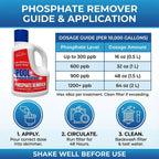 Phosphate Remover Pool Treatment – 3 L (101.5 fl oz) – Liquid Pool Chemicals, Skimmer-Pour Application, Easy Cap Measure, ppb Dosing Guide, Filter-Friendly Clarity Support – BubbyShine