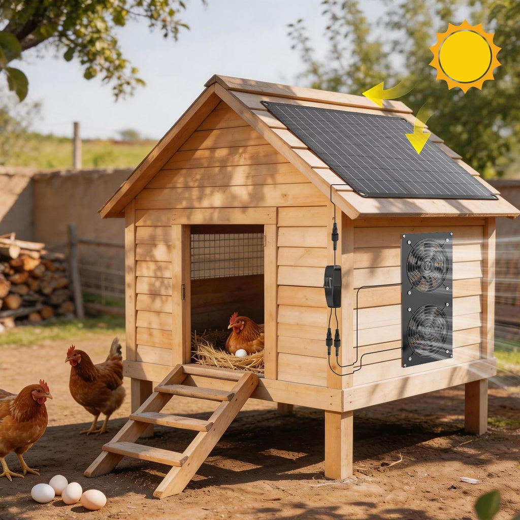 FlexSolar 12W Solar Panel Powered Fan Kit