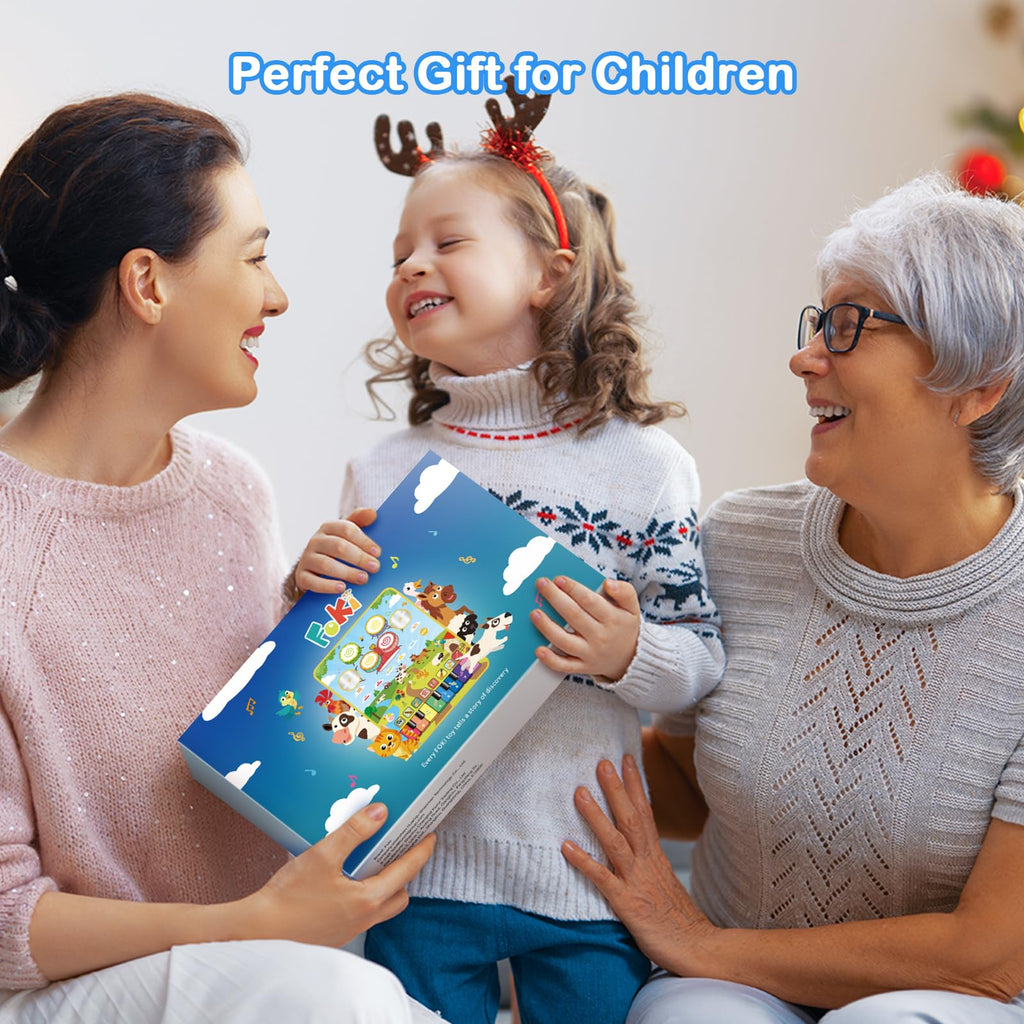 Foki 3-in-1 Musical Mats, Child Floor Piano Drum Animal Music Play Mat Montessori Sensory Early Educational Musical Learning Toys for Baby Girls Boys Birthday Toddlers 1-5 Years Old