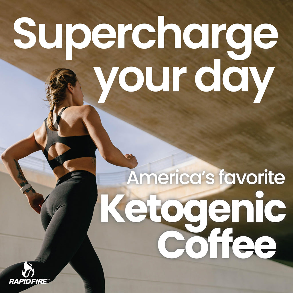 Rapidfire Keto Coffee Instant Coffee Mix, Caramel Macchiato Flavor, 7.93 Ounce (255g), 15 Servings