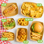 ZORRITA 50 Pack 3 Lb Paper Food Trays