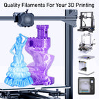 MIKA3D 2 Color Fast Change Silk PLA 1.75mm 3D Printer Filament Bundle, Silk White Color Change to Red/Orange/Gold/Green/Blue/Purple, Each Spool 250g, 6 Spools, Total 1.5kg Silk PLA Bundle 250g X 6